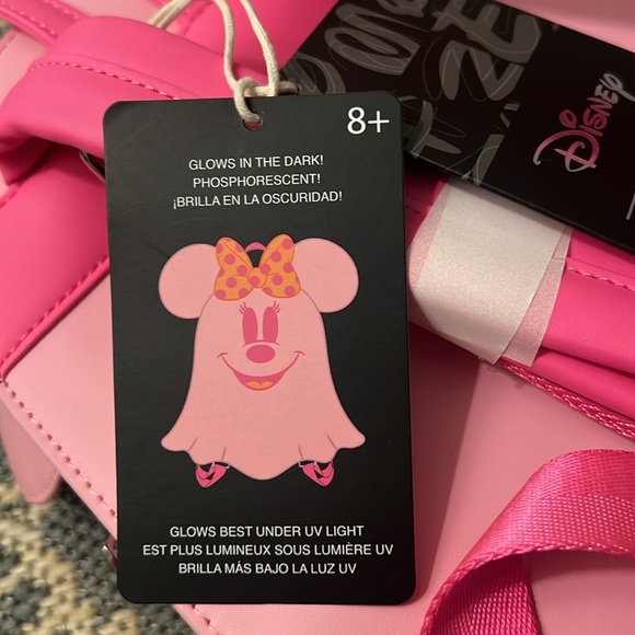 Disney Loungefly Minnie Glow in the Dark Mini Backpack - Picture 6 of 16